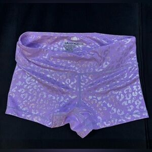WODBOTTOM Small 2.5 Light Purple Leopard Shorties.